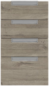 Façade 3 tiroirs + 1 casserolier "Pachira" bois l.39,7 x h.71,5 cm - GoodHome - Brico Dépôt