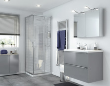 Accès d'angle droit "Beloya" l.70 cm en verre transparent - GoodHome - Brico Dépôt