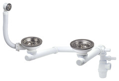 Vidage 2 bacs trop-plein Ø 90 mm - Wirquin - Brico Dépôt