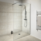 Mosaïque Travertin pierre naturelle beige - l. 30,5 x L. 30,5 cm - Carreaux 5 x 5 cm - GoodHome - Brico Dépôt