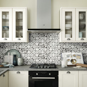 Mosaïque "Hydrolic" noir/blanc - l. 30 x L. 30 cm - GoodHome - Brico Dépôt