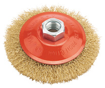 Brosse circulaire à fils ondulés acier pour meuleuse 100 mm - Universal - Brico Dépôt
