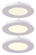 Lot de 3 spots extraplats LED intégrée fixes** - Blanc - Colours - Brico Dépôt
