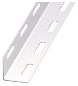 Cornière perforée fer blanc - L. 2 m, l. 3,8 x P. 3,8 cm - Brico Dépôt