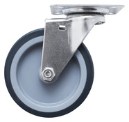 Roulette pivotante PU gris - Ø 10 cm - 70 kg - Brico Dépôt