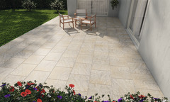 Carrelage de sol extérieur "Jura grip" greige - l. 45,5 x L. 45,5 cm - Brico Dépôt