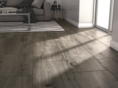 Carrelage de sol intérieur "Norwegio" gris - l. 32,2 x L. 57,3 cm - Brico Dépôt