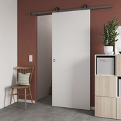 Porte coulissante "Alpille" blanche H. 204 cm x Larg. 83 cm - Brico Dépôt