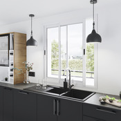 Fenêtre aluminium blanc coulissante 2 vantaux h.115 x l.100 cm - GoodHome - Brico Dépôt