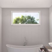 Châssis abattant aluminium 1 vantail blanc h.45 x l.100 cm - GoodHome - Brico Dépôt