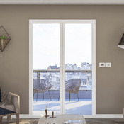 Porte-fenêtre aluminium blanc 2 vantaux - H.215 x l.100 cm - GoodHome - GoodHome - Brico Dépôt