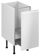 Meuble bas "Glorian" blanc brillant l.40 x h.72 x p.57 cm 1 porte coulissante - Brico Dépôt