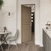 Bloc-porte "Ordesa" 3 panneaux plaqué chêne gauche - 73 cm - Brico Dépôt