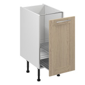 Meuble bas "Coline" imitation chêne clair l.40 x h.72 x p.57 cm 1 porte coulissante - Brico Dépôt