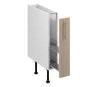 Meuble bas "Coline" imitation chêne clair l.15 x h.72 x p.57 cm 1 porte coulissante - Brico Dépôt