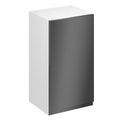 Meuble haut de cuisine "Glorian" anthracite brillant l.40 x h.72 x p.32 cm 1 porte - Brico Dépôt