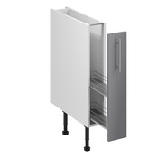 Meuble bas de cuisine "Dorice" anthracite mat l.15 x h.72 x p.57 cm 1 porte coulissante - Brico Dépôt