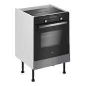 Meuble four de cuisine "Dorice" anthracite mat l.60 x h.72 x p.57 cm + bandeau four - Brico Dépôt