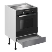 Meuble four de cuisine "Dorice" anthracite mat l.60 x h.72 x p.57 cm + tiroir bas - Brico Dépôt