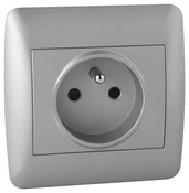 Lot 10 prises avec terre "OME" silver - Brico Dépôt