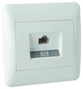 Prise Ethernet RJ45 "OME" blanc - Brico Dépôt