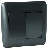 Interrupteur double va-et-vient "OME" anthracite - Brico Dépôt