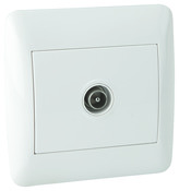 Prise TV "OME" blanc - Bornes automatiques. - Brico Dépôt