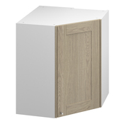 Meuble d'angle haut "Coline" imitation chêne clair l.63 x h.72 x p.32 cm 1 porte - Brico Dépôt