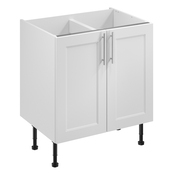 Meuble bas "Florie" blanc mat l.80 x h.72 x p.57 cm 2 portes - Brico Dépôt