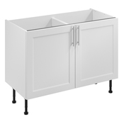 Meuble bas "Florie" blanc mat l.120 x h.72 x p.57 cm 2 portes - Brico Dépôt