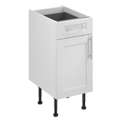 Meuble bas "Florie" blanc mat l.40 x h.72 x p.57 cm 1 porte + 1 tiroir
 | Meuble bas "Florie" blanc mat l.40 x h.72 x p.57 cm 1 porte + 1 tiroir - Brico Dépôt