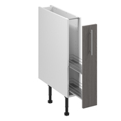 Meuble bas "Basilie" imitation chêne gris l.15 x h.72 x p.57 cm 1 porte coulissante - Brico Dépôt