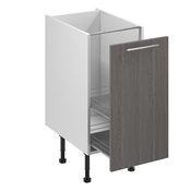 Meuble bas "Basilie" imitation chêne gris l.40 x h.72 x p.57 cm 1 porte coulissante - Brico Dépôt