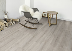 Sol stratifié à clipser aspect chêne gris "Malton" - L. 138,3 x l. 19,3 cm x Ép. 10 mm - Cooke and Lewis - Brico Dépôt