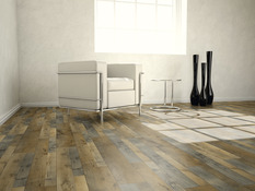 Sol stratifié à clipser aspect chêne  "Barnwood" - L. 138,3 x l. 19,3 cm x Ép. 8 mm - Cooke and Lewis - Brico Dépôt