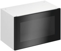 Meuble haut de cuisine "Jarod" fumé l.60 x h.36 x p.32 cm 1 porte vitrée relevable - Brico Dépôt