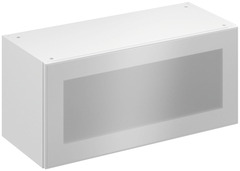 Meuble haut de cuisine "Jarod" givré l.80 x h.36 x p.32 cm 1 porte vitrée relevable - Brico Dépôt