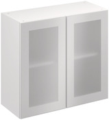 Meuble haut de cuisine "Jarod" givré l.80 x h.72 x p.32 cm 2 portes vitrées - Brico Dépôt
