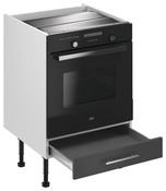 Meuble four "Florie" anthracite mat l.60 x h.72 x p.57 cm + tiroir bas - Brico Dépôt
