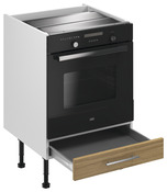 Meuble four "Ilona" imitation bois vieilli l.60 x h.72 x p.57 cm + tiroir bas - Brico Dépôt