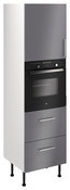 Colonne de cuisine four "Dorice" anthracite mat l.60 x h.201 x p.57 cm + 1 porte + 2 casseroliers - Brico Dépôt