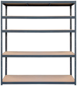 Etagère bois/métal - H. 179 x L. 120 x P. 40 cm. - Brico Dépôt