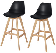 Lot de 2 tabourets de bar "Brina" noirs - Cooke and Lewis - Brico Dépôt