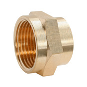 Lot de 2 réductions laiton avec butée interne Femelle 15/21 (1/2") - Femelle 12/17 (3/8") - Somatherm - Brico Dépôt