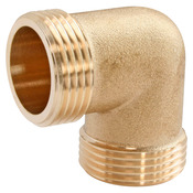 Lot de 2 coudes laiton double Mâle 20/27 (3/4") - Somatherm - Brico Dépôt