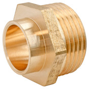 Raccord laiton droit à souder pour tube cuivre Ø22 - Sortie mâle 20/27 (3/4") - Sachet 1 pièce - Somatherm - Brico Dépôt