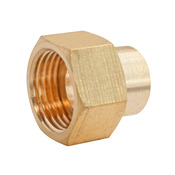 Raccord 2 pièces droit à souder sur tube cuivre Ø14 - Sortie Femelle 15/21 (1/2") - Somatherm - Brico Dépôt