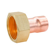 Lot de 2 raccords cuivre droit à souder sur tube cuivre Ø12 - Sortie écrou tournant Femelle 15/21 (1/2") - Somatherm - Brico Dépôt