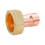 Lot de 2 raccords cuivre droit à souder sur tube cuivre Ø28 - Sortie écrou tournant Femelle 26/34 (1") - Somatherm - Brico Dépôt