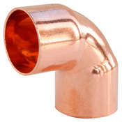 Lot de 2 coudes petit rayon à souder embouts Femelles angle 90° pour tube cuivre Ø10 - Somatherm - Brico Dépôt